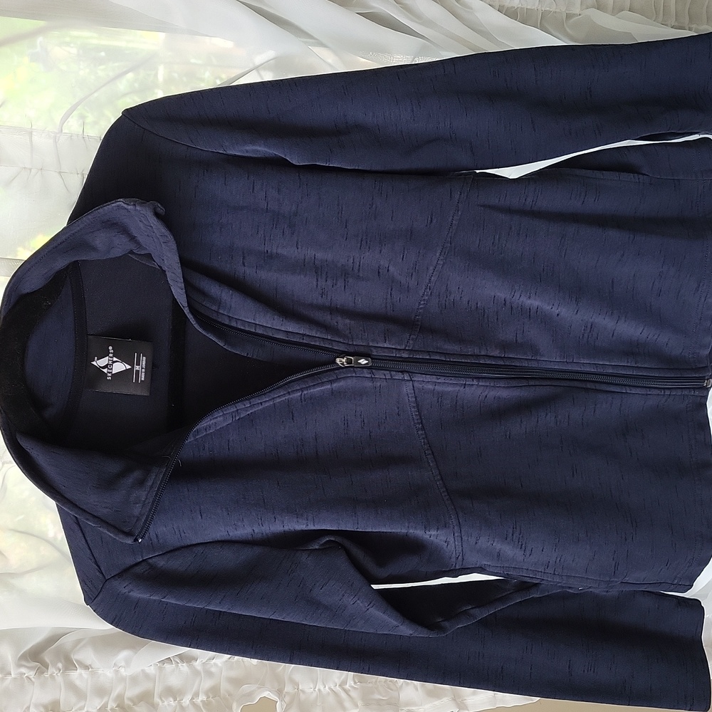 Skechers Blue Utility Jacket Fleece High Collar